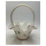 Hand-Painted Fenton Glass Basket