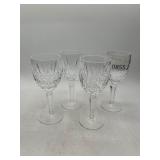 Four 7' Waterford Kildare Glasses