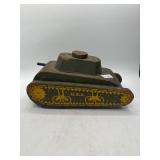 Wooden Tank with Painted USA Motif
