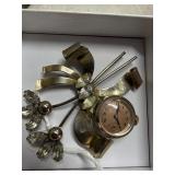 Crawford Sterling Silver Watch Brooch