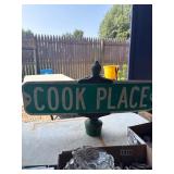 Green Double-Sided Cook Place Sign