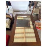 Wooden Display Case With Glass Top