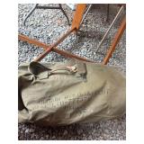 Military Duffel Bag With Framed Insignias