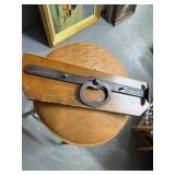 Ornamental Iron Strap with Wooden Mount