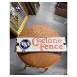 USS Cyclone Fence Enamel Metal Sign