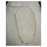 14K Italy Woven Necklace With Crystals