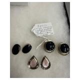 Three Pairs of Sterling Earrings