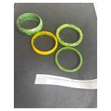 Four Bakelite Bangle Bracelets