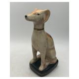 8' Painted Figurine of a Sitting Dog