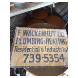 Wooden Plumbing Advertising Sign