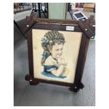 Color Lithographs in Wooden Frames