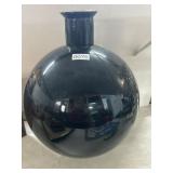 Black Glazed Ceramic Vase, 18'