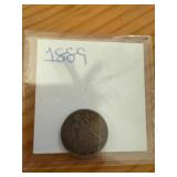 1889 United States Seated Liberty Dime