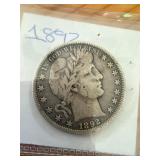 1892 Barber Half Dollar Coin