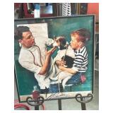 Norman Rockwell Print in Black Frame