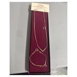 14K Gold Overlay Necklace and Bracelet Set