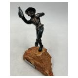 Isaac Jehsekel Silver Dancing Rabbi Sculpture