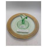 Tiffin Elegant Glass Vaseline Dish