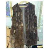 Brown Real Fur Vest XX-Large