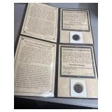 Two 1808 East India 10-Cash Coins with COAs
