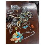 Jewelry Lot with Necklaces & Brooches