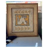 Framed Artwork on Textured Paper