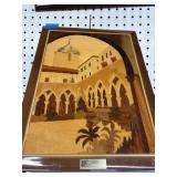 Wood Marquetry Artwork With Sorrento Plaque
