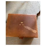 Leather Poker Set with Bakelite Chips