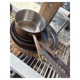 Copper and Cast Iron Pans