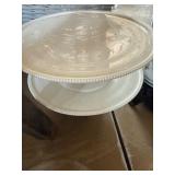 White Ceramic Two-Tier Serving Stand
