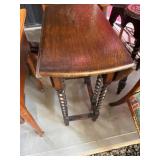 Barley Twist Drop-Leaf Side Table