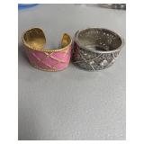 Two Designer Cuff Bracelets