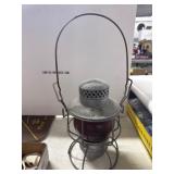 Adlake Kero Railroad Lantern with Red Globe