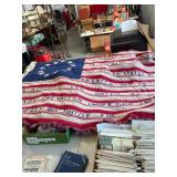 Handwoven American Flag-Themed Throw