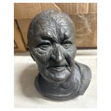 Bronze Bust of Elderly Woman Sculpture