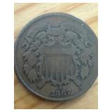 1867 United States Two-Cent Coin