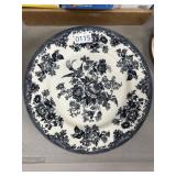 11'-6-Piece English Black Floral Plates