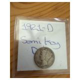 1921-D Mercury Dime, Semi-Key Date