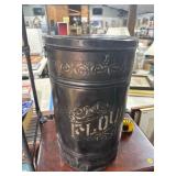 Black Metal Flour Canister