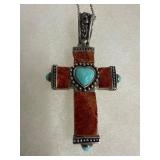 Sterling Reversible Cross Pendant Necklace