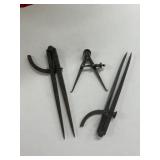 3 Vintage Measuring Calipers