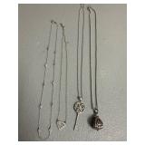 Four 925 Silver Necklaces