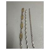 Three 925 Silver Bracelets