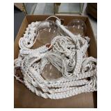 Macrame Plant Hanger Lot with Glass Globes