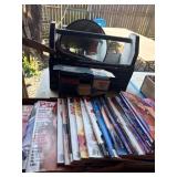 Table Lot With Magazines and Tools