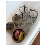 Glass Jars and Stoneware
