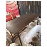 Wooden Folding Table with Turned Legs