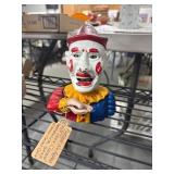 Cast Iron Clown Mechanical Bank