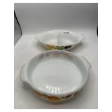 Fire-King Hand-Painted Fruit Serving Dishes Set