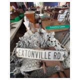 Extonville Rd and Exton Cast Iron Street Signs